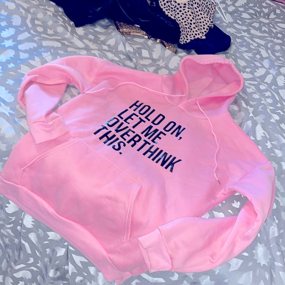 Bright pink overthink Pink fall hoodie